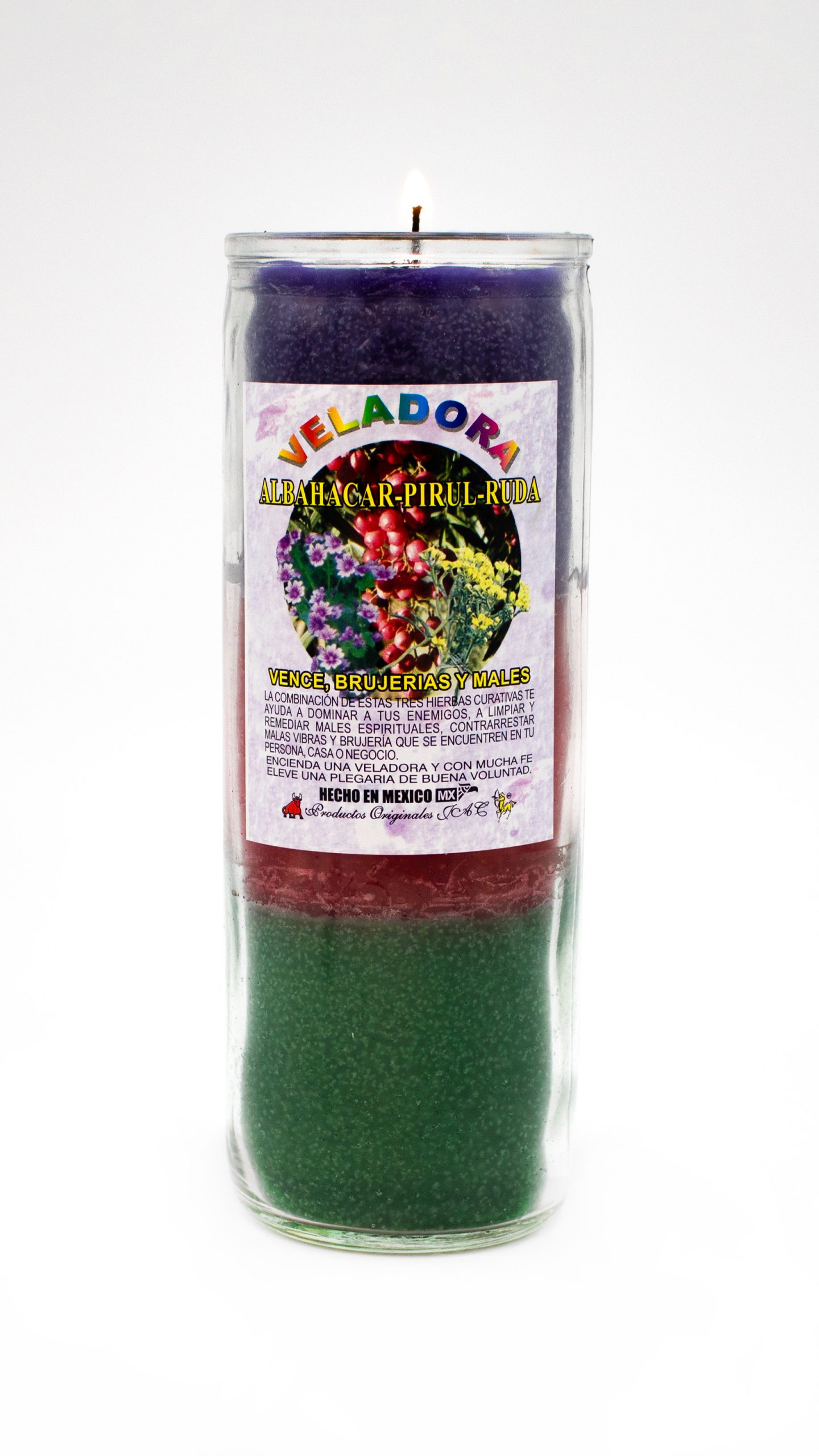 ALBAHACAR-PIRUL-RUDA - Veladora Aroma