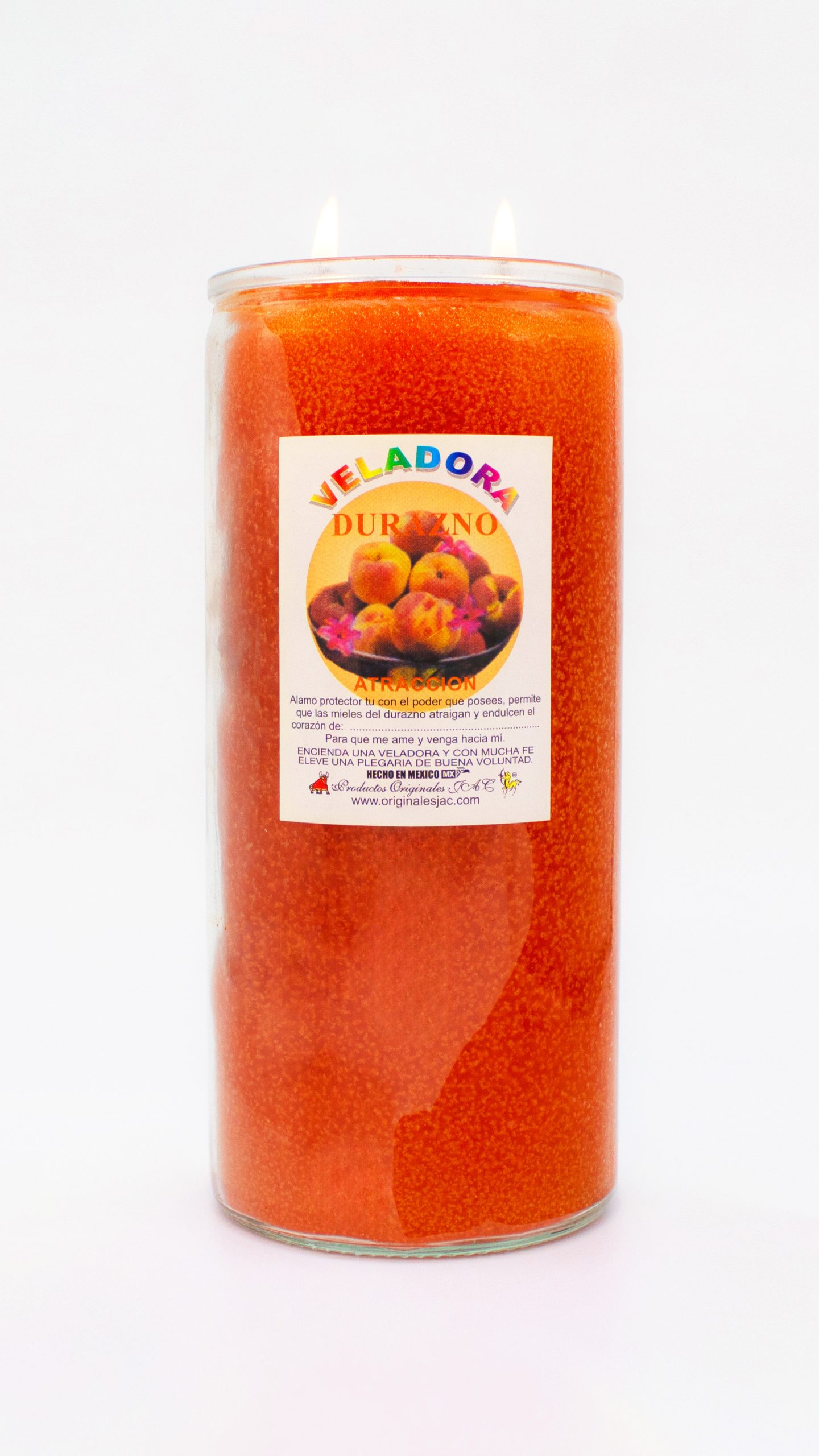 DURAZNO - Veladora Aroma - Jumbo