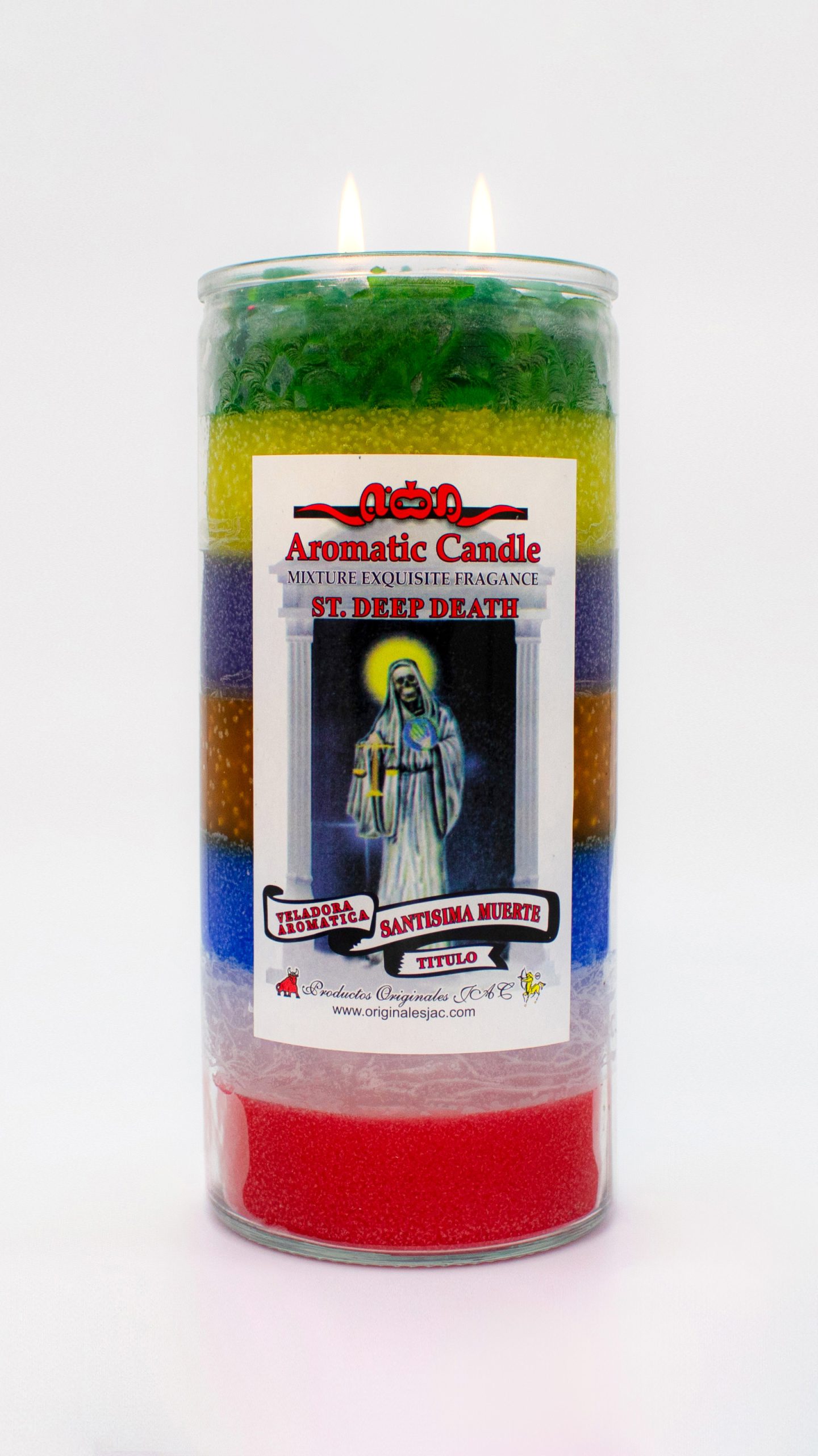 SANTISIMA MUERTE 7 COLORES - Veladora Titulo - Jumbo