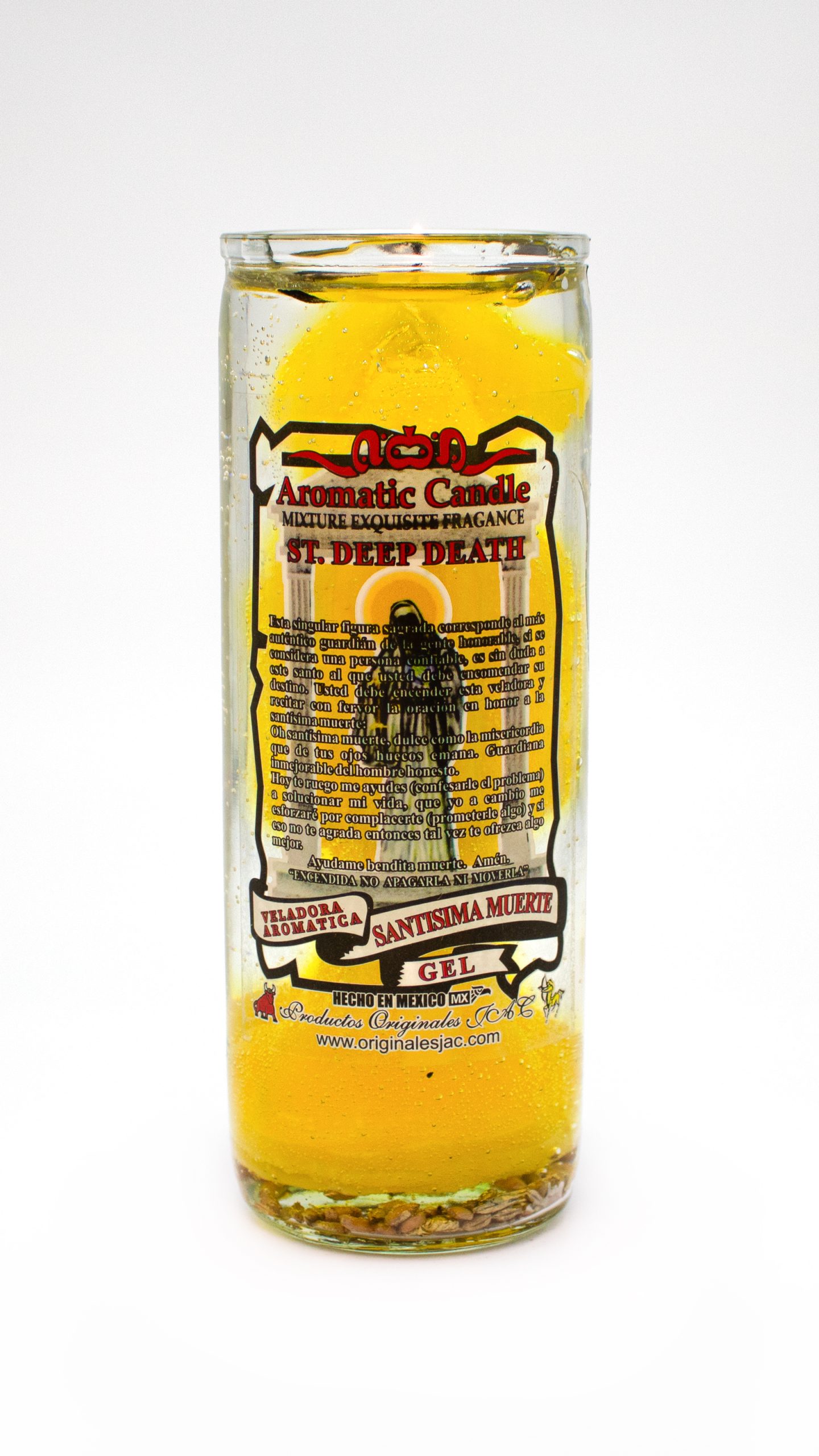 SANTISIMA MUERTE AMARILLA - Veladora Gel