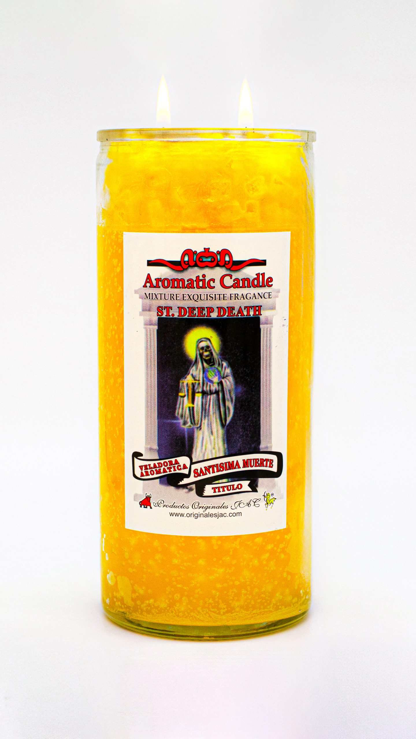 SANTISIMA MUERTE AMARILLA - Veladora Titulo - Jumbo