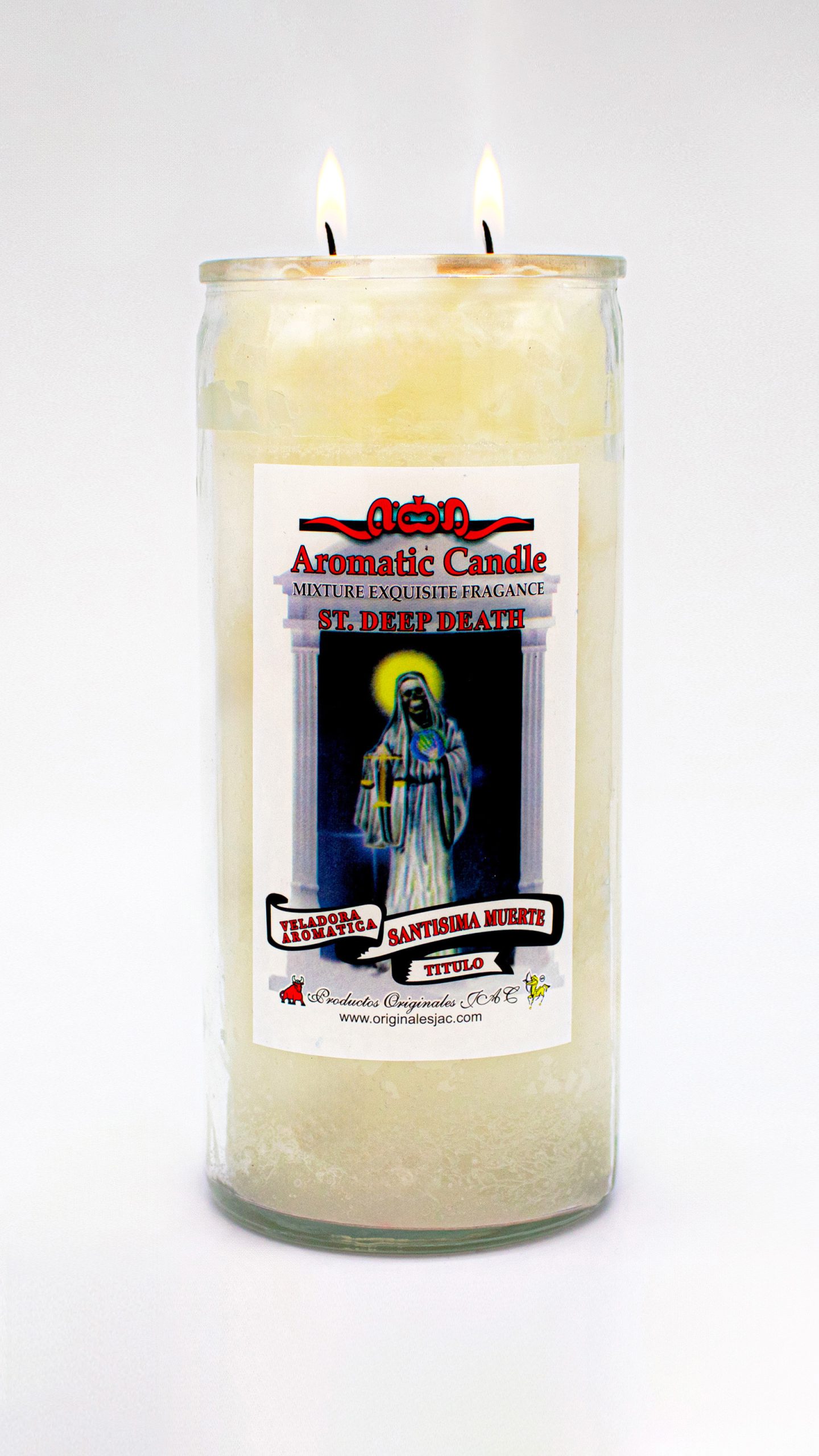 SANTISIMA MUERTE BLANCA - Veladora Titulo - Jumbo