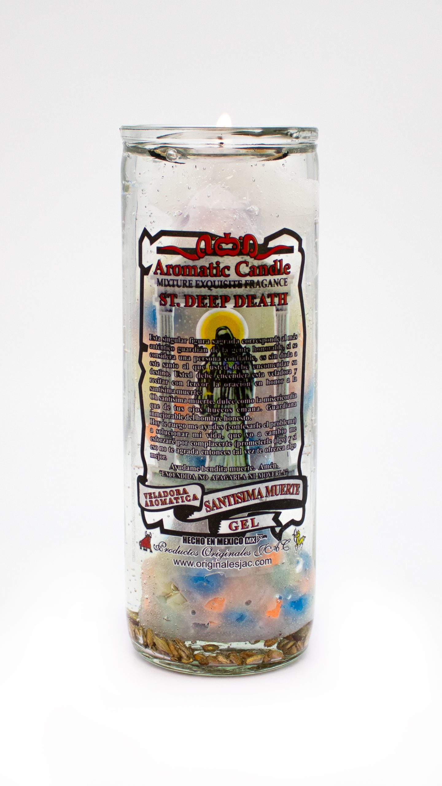 SANTISIMA MUERTE CUBOS - Veladora Gel