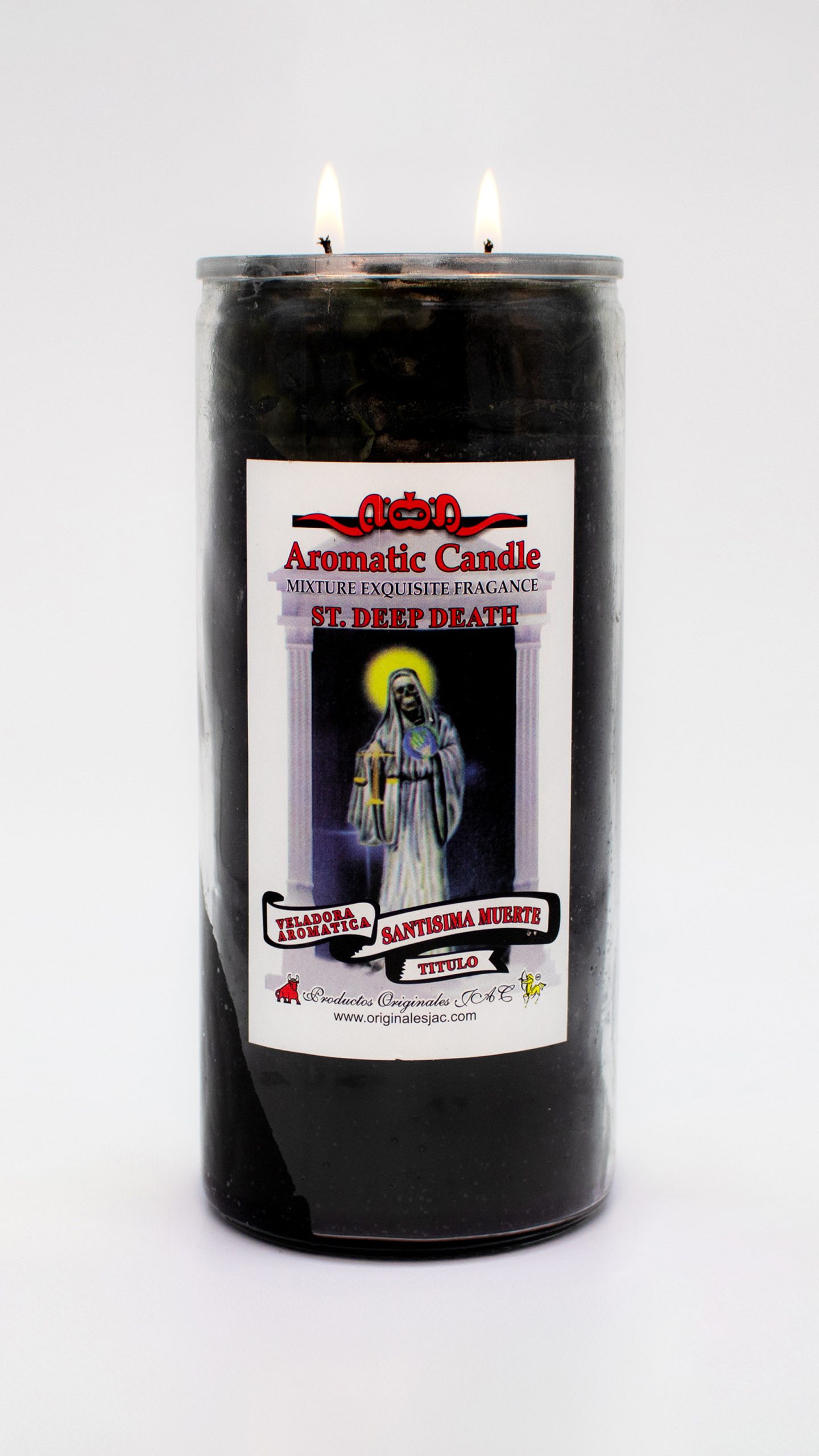 SANTISIMA MUERTE NEGRA - Veladora Titulo - Jumbo