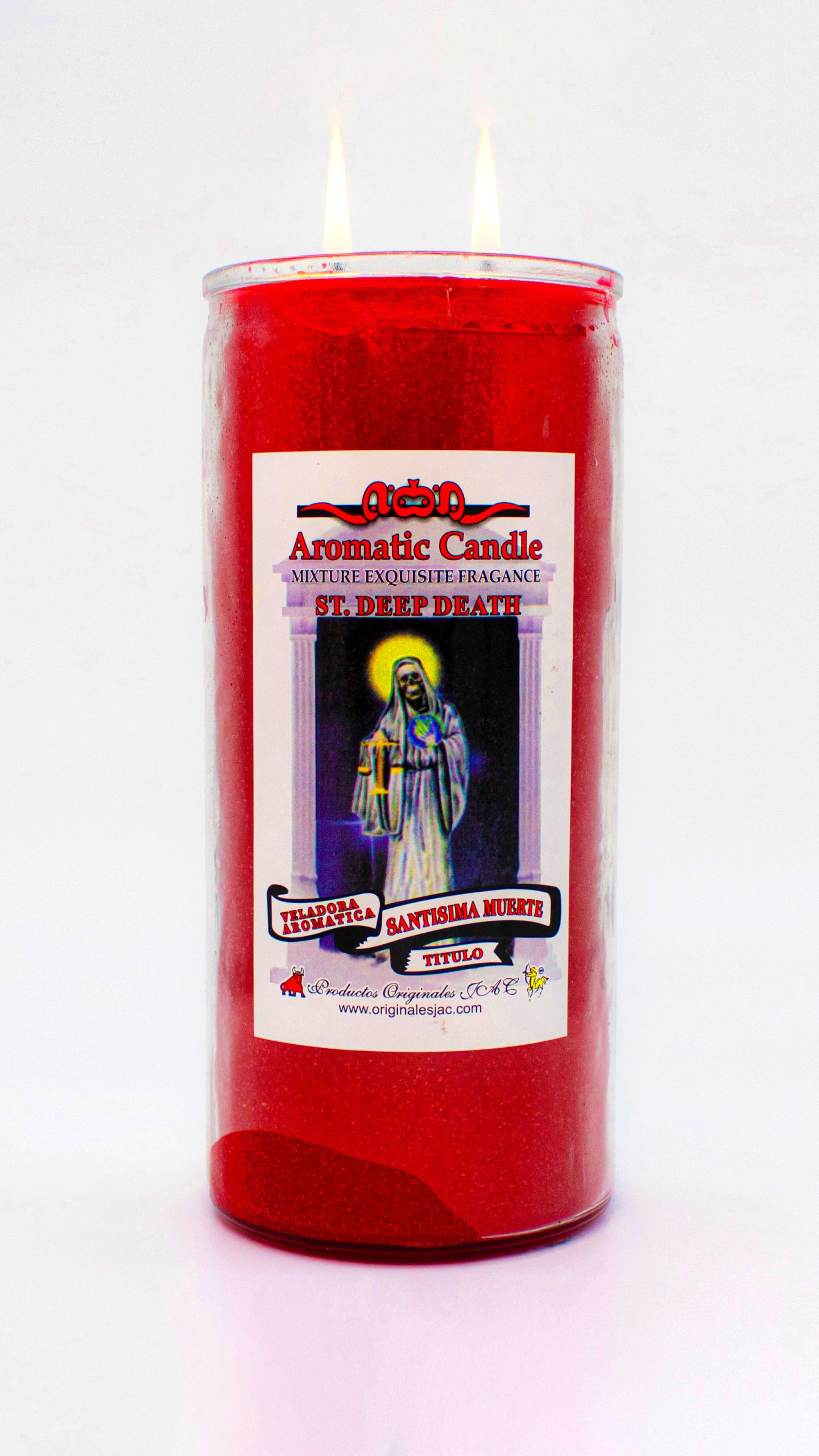 SANTISIMA MUERTE ROJA - Veladora Titulo - Jumbo