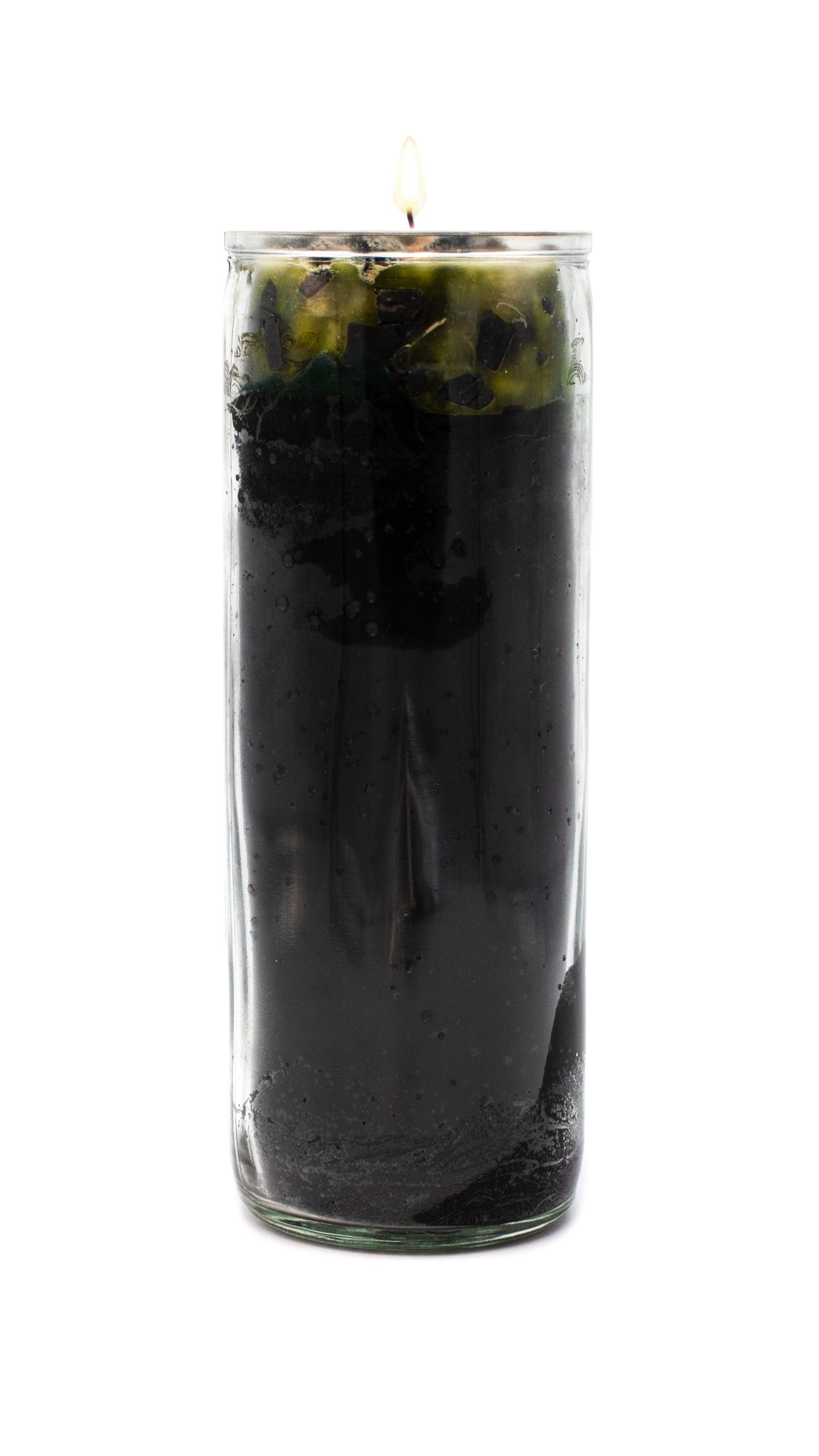 NEGRO CUBOS VERDES - Veladora Titulo