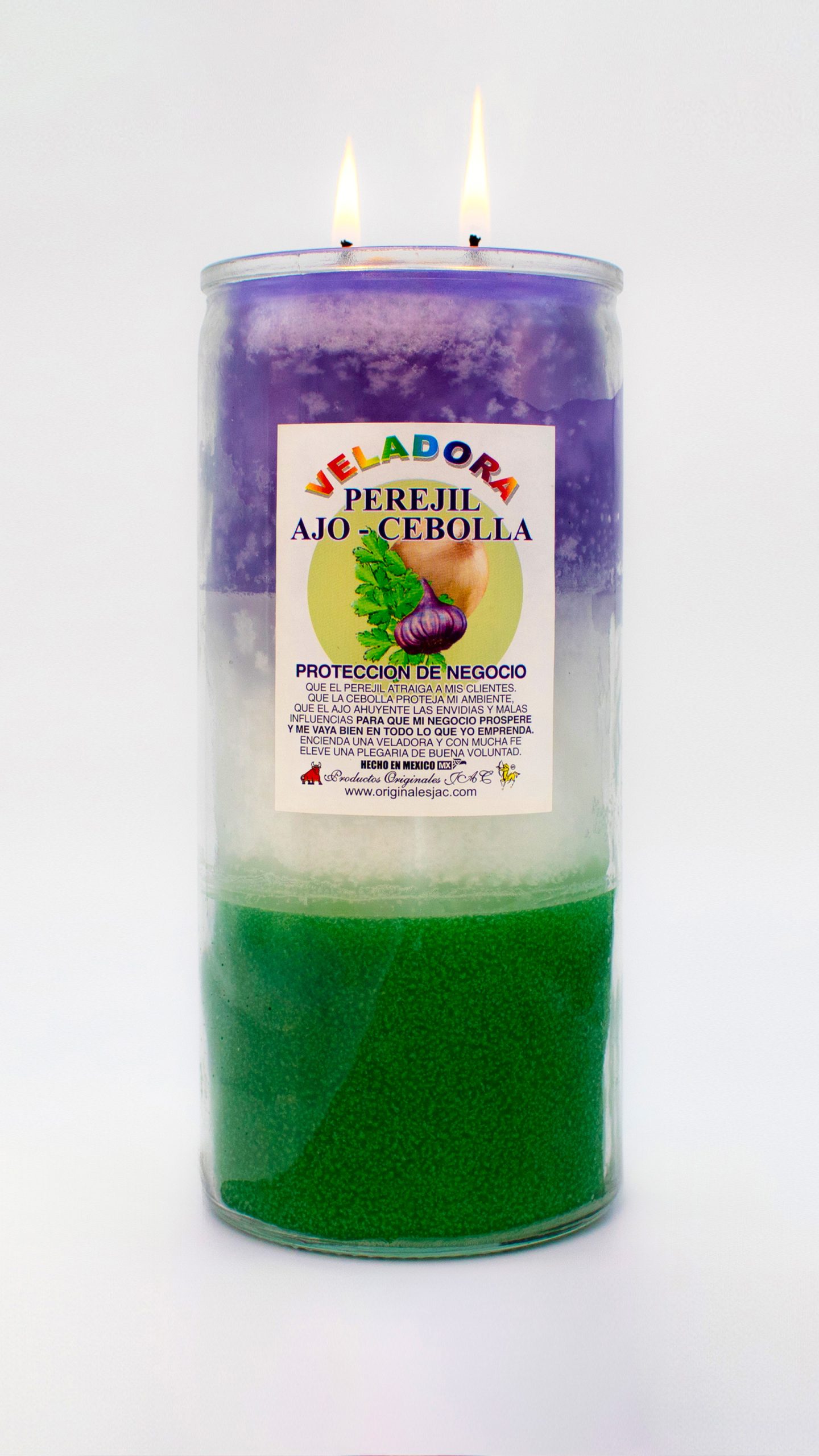 PEREJIL - AJO - CEBOLLA - Veladora Aroma - Jumbo