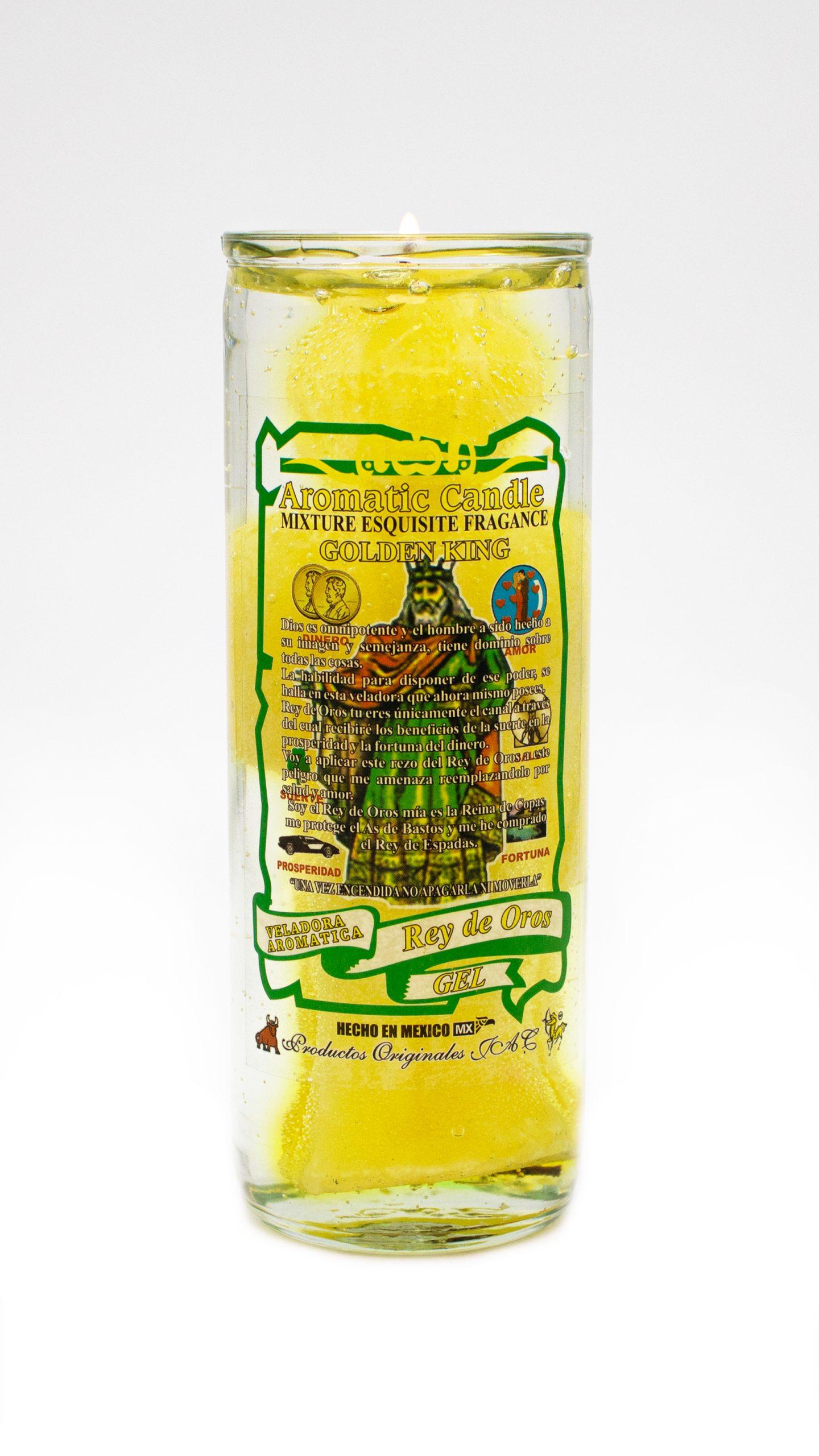 REY DE OROS - Veladora Gel