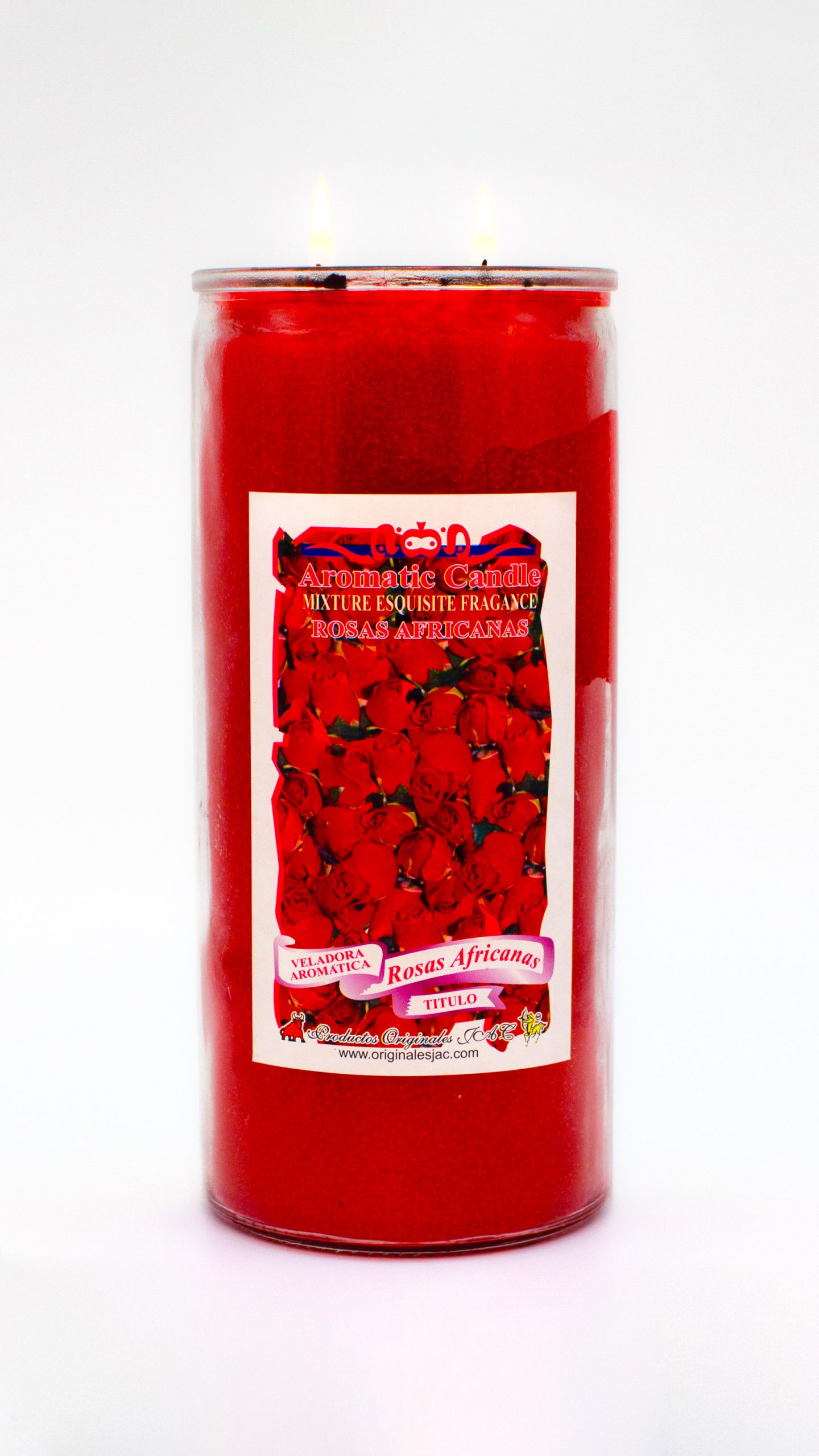 ROSAS AFRICANAS - Veladora Titulo - Jumbo