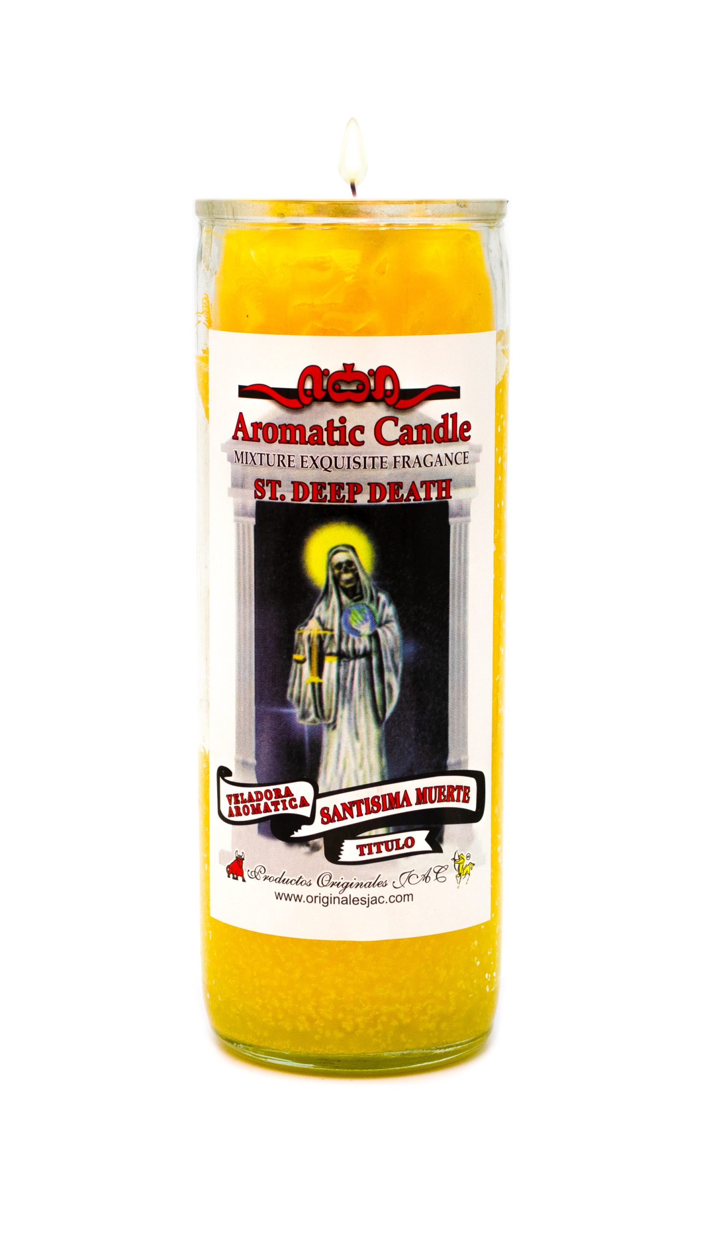 SANTISIMA MUERTE AMARILLA - Veladora Titulo