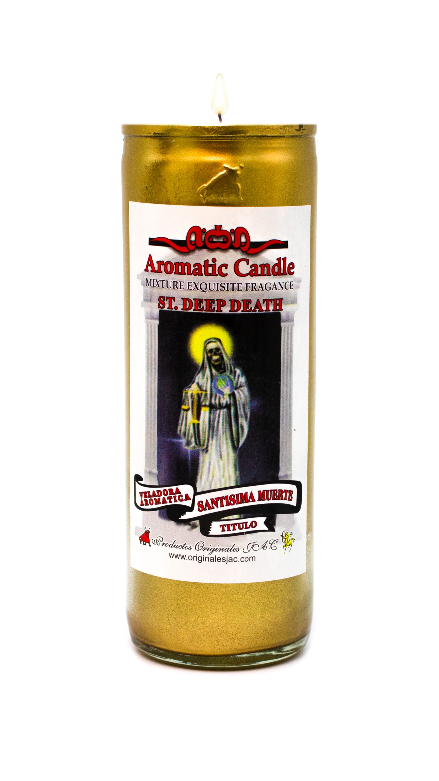 SANTISIMA MUERTE ORO - Veladora Titulo