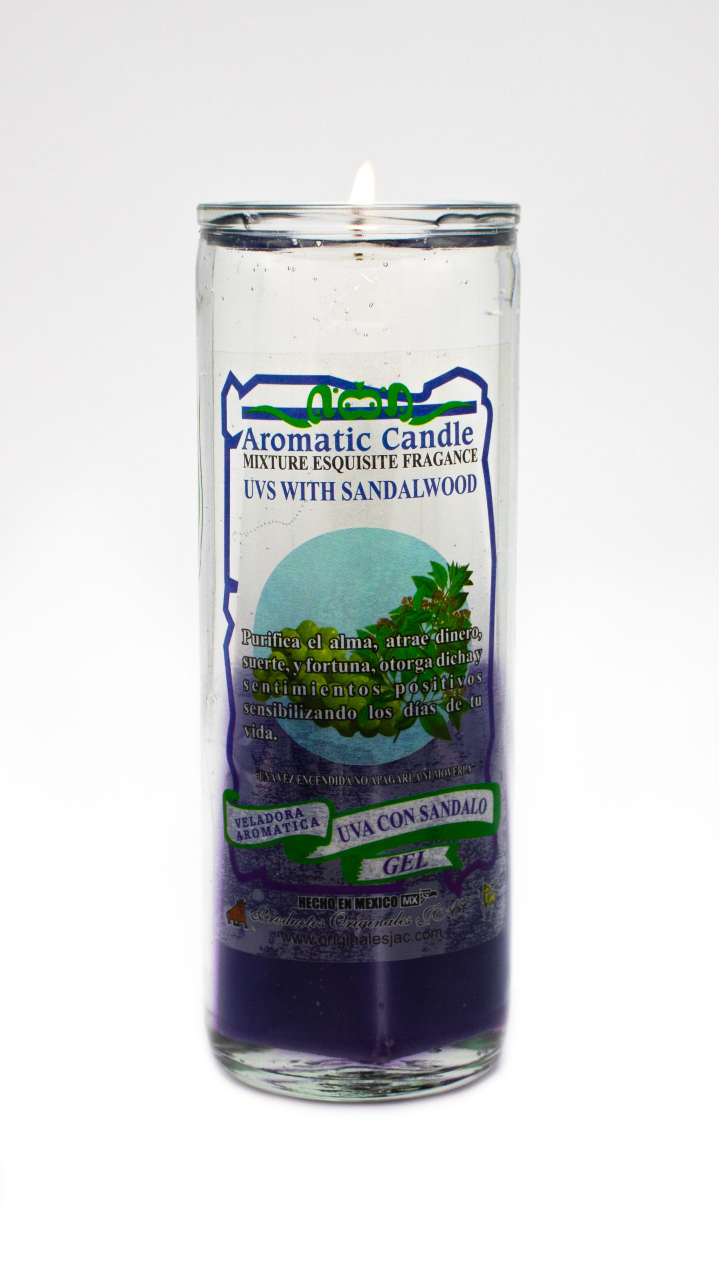 UVA CON SANDALO - Veladora Gel